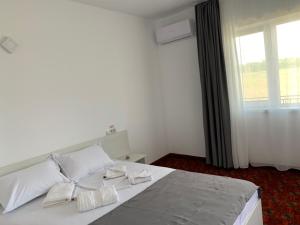 北埃福列的住宿－Casa Margo，卧室配有白色的床和两个枕头