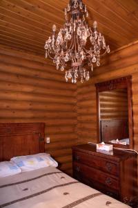 Кровать или кровати в номере *2 bdr log house /mountains/Queen bed/fireplace