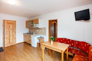 Kuchyňa alebo kuchynka v ubytovaní Apartmány Nevädza