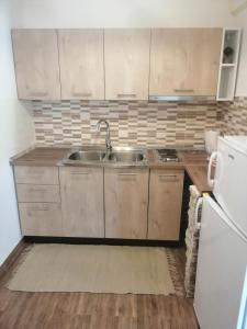 Kuchyň nebo kuchyňský kout v ubytování Apartments Jasna