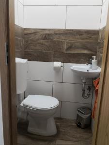 Koupelna v ubytování Green Garden Plus Apartman