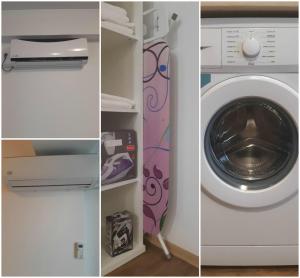 ママイアにあるSummerland Beach Apartmentの洗濯機の写真4枚