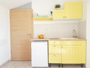 Kuchyň nebo kuchyňský kout v ubytování Apartments Silver