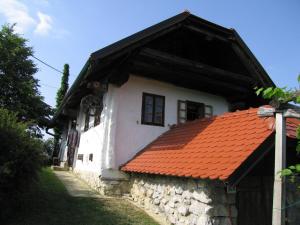 una casa bianca con tetto arancione di Holiday Home Carovina a Paradiž