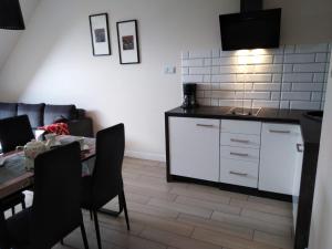 Kuchyňa alebo kuchynka v ubytovaní Apartament z pięknym widokiem Polanica Ogrodowa Wille Parkowe