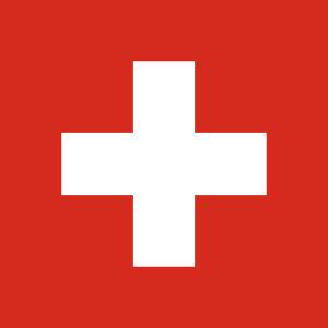 una bandera roja y blanca con una cruz blanca en Hotel Svizzero, en Sangineto