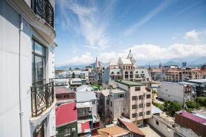 a view of a city from a building at Apartament on Rustaveli in Batumi