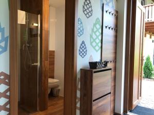 Koupelna v ubytování Apartmány Pinie Lipno + 37 fotografií
