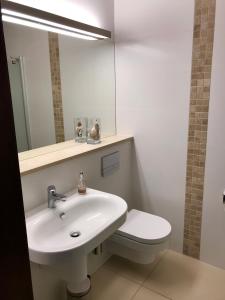 Kúpeľňa v ubytovaní HOLIDAY HOME Wechta Baltic 608 z widokiem na morze