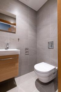 bagno con servizi igienici e lavandino di Self-check-in 3 bedroom apartment with sauna and balconies a Tallinn