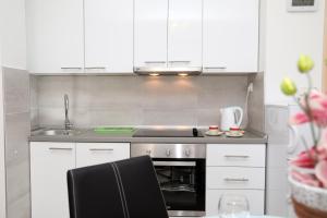 Kuchyň nebo kuchyňský kout v ubytování Bridgeview apartment