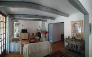 Televisyen dan/atau pusat hiburan di Lou Vergié Maison Provencale au pied du Luberon