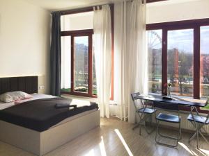 Posteľ alebo postele v izbe v ubytovaní Zoom-Budapest Apartments