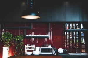 Kuchyň nebo kuchyňský kout v ubytování Luk Hostel - Digital Nomad friendly