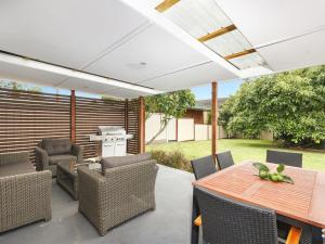 A seating area at Sandy Toes