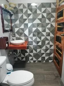 Koupelna v ubytování Casa CheJum Bacalar