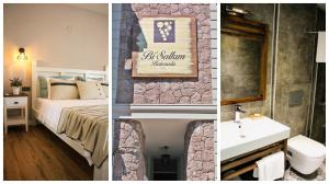 A bed or beds in a room at Bi Salkım Bozcaada Otel