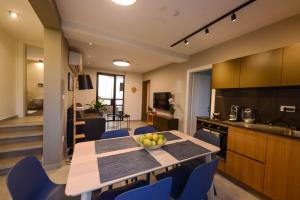 Kuchyň nebo kuchyňský kout v ubytování Luxury Suites by Notaly Ariel
