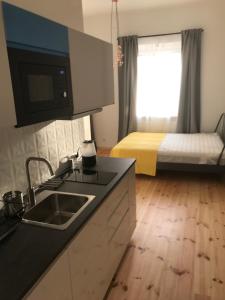 Kuchnia lub aneks kuchenny w obiekcie Apartamenty Mikubo Wrocław