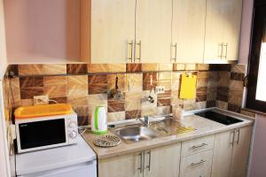 Kuchyň nebo kuchyňský kout v ubytování Mimoza Apartments