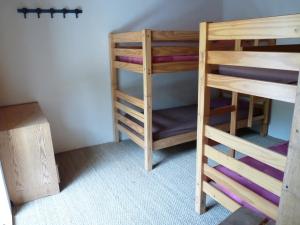 Ein Etagenbett oder Etagenbetten in einem Zimmer der Unterkunft Gite d'Etape et de Sejour de Meolans