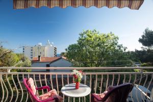 Balkón nebo terasa v ubytování Seaside apartments