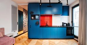 Kuchyňa alebo kuchynka v ubytovaní Rajska Blue Luxury Apartment