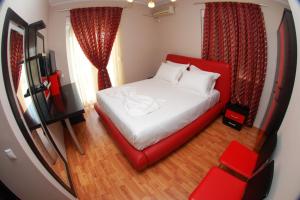 Krevet ili kreveti u jedinici u okviru objekta Hotel Ramo Saranda