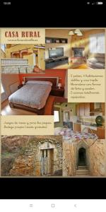 un collage di foto di una camera con letto di La Verdevilla a Anguix
