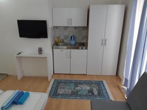 Kuchyň nebo kuchyňský kout v ubytování Villa Star