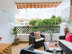 Balkón alebo terasa v ubytovaní La Marina II, luminoso apartamento junto a la playa
