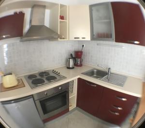 Kuchyň nebo kuchyňský kout v ubytování apartmani Mandic