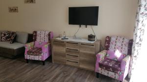 Televízia a/alebo spoločenská miestnosť v ubytovaní Apartment Marienbad Hlavni 131/50