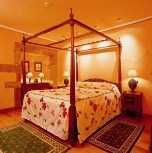 Cama o camas de una habitación en Hotel Palacio Guevara