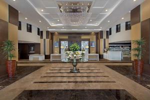 A área de receção ou átrio de Ezdan Hotel Doha