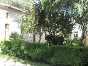 un seto frente a una casa con un árbol en les simons, en Soubran