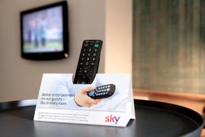 TV a/nebo společenská místnost v ubytování Trend Hotel