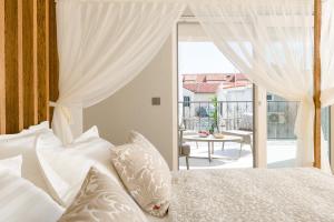 Letto o letti in una camera di Villa Basca