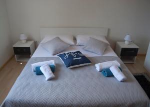 Ένα ή περισσότερα κρεβάτια σε δωμάτιο στο Vacation home Kairos