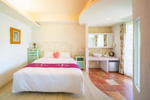 Voodi või voodid majutusasutuse Mong Shan Homestay toas