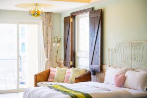 Voodi või voodid majutusasutuse Mong Shan Homestay toas