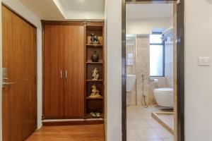 Koupelna v ubytování Hotel Shreesu
