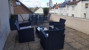 Ruang duduk di Aussicht Mainz-City - 4 Zimmer-max 7 Personen