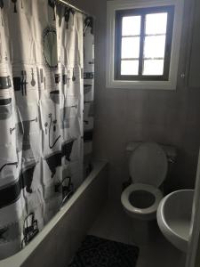 A bathroom at Christos Apartments