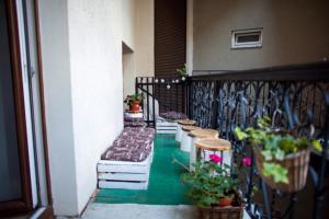 Balkón alebo terasa v ubytovaní Hostel Centrum Sabot