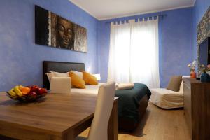 A seating area at The Blue Strawberry House in San Giovanni Roma