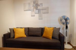 A seating area at The Blue Strawberry House in San Giovanni Roma