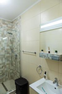 ママイア・ノルドにあるTrS Apartments 2のバスルーム(シャワー、シンク、シャワー付)