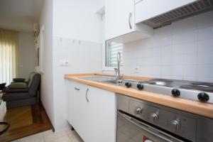 Kuchyň nebo kuchyňský kout v ubytování Apartments Baksi