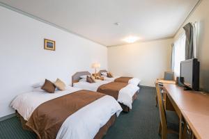 Postel nebo postele na pokoji v ubytování Hotel Miyahira 